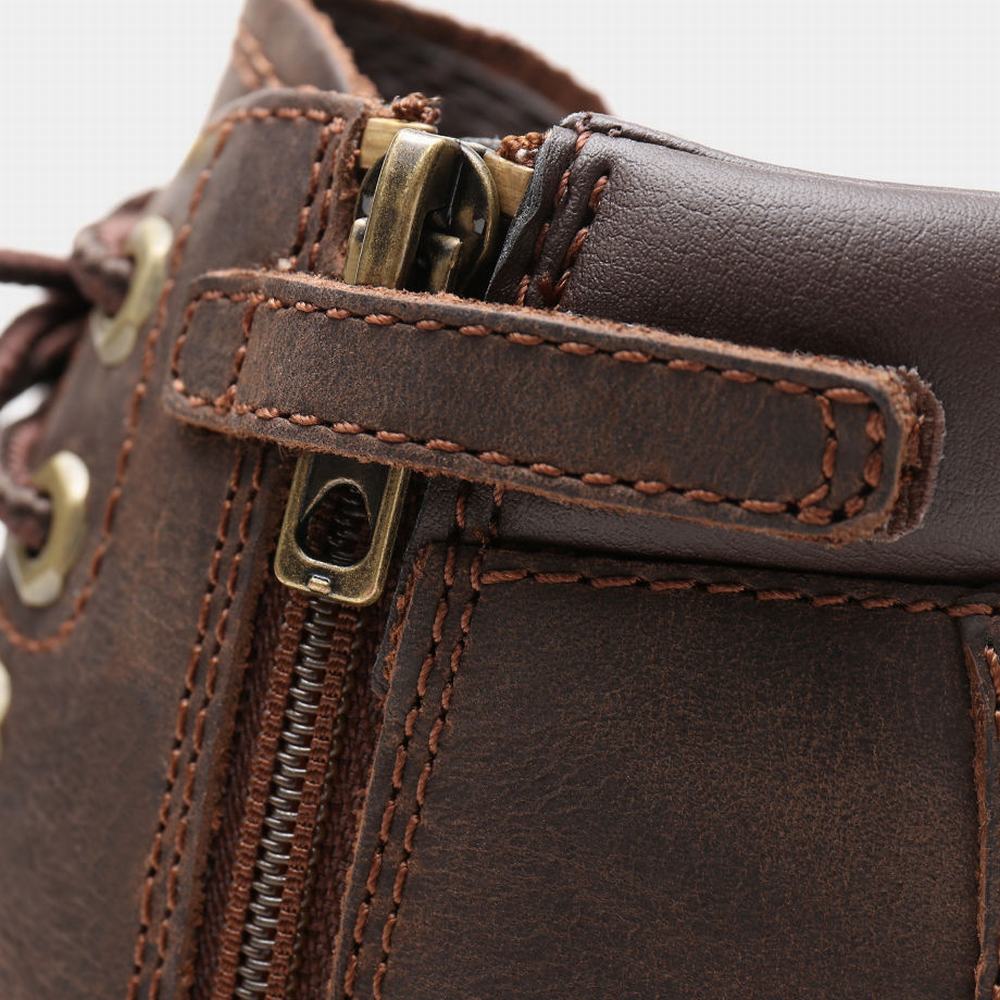 Dětské Zimní Boty Timberland Courma 6 Inch Side-Zip Tmavě Hnědé | TI65897-250