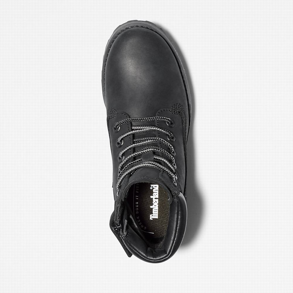 Dětské Zimní Boty Timberland Courma 6 Inch Side-Zip Černé | TI96835-028