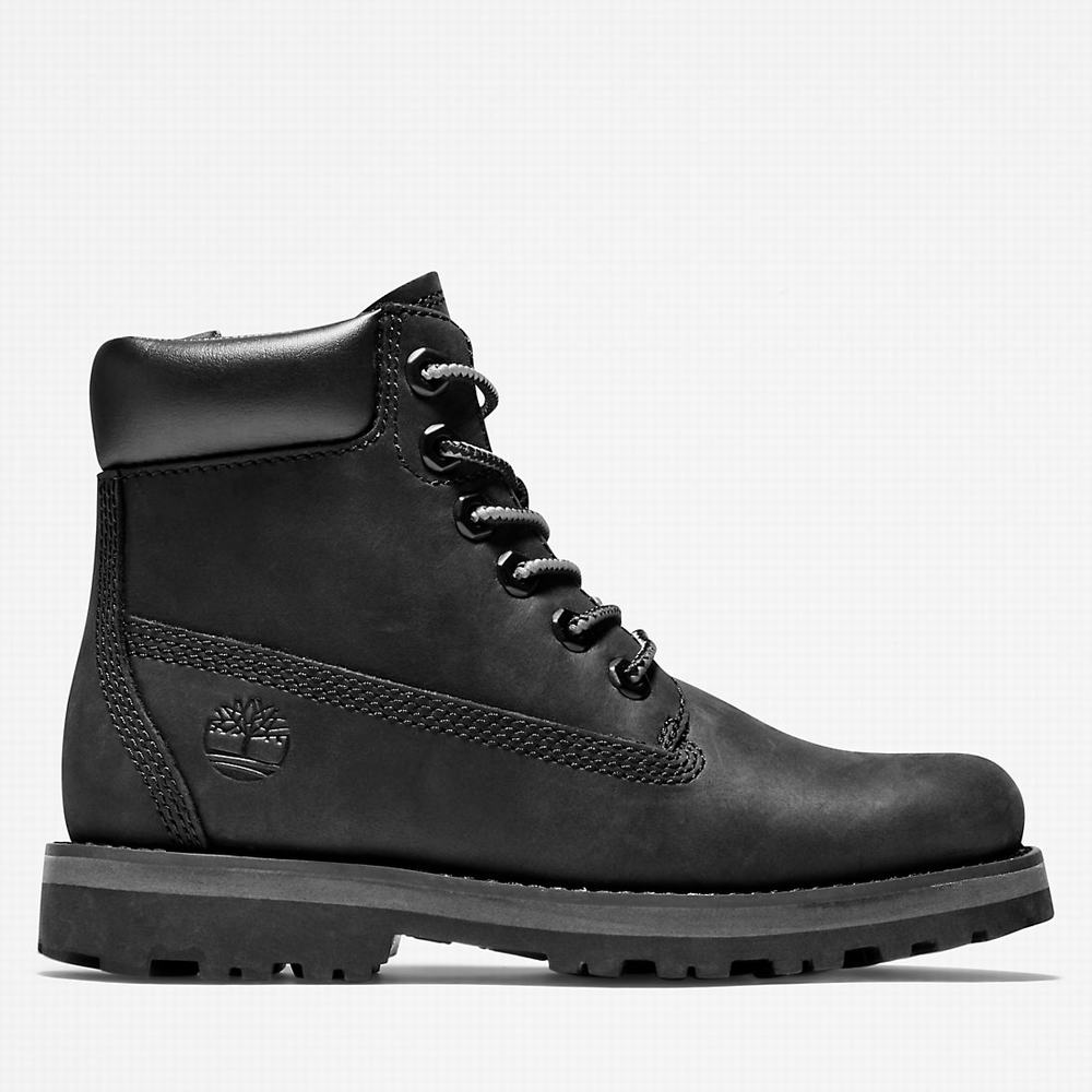 Dětské Zimní Boty Timberland Courma 6 Inch Side-Zip Černé | TI96835-028