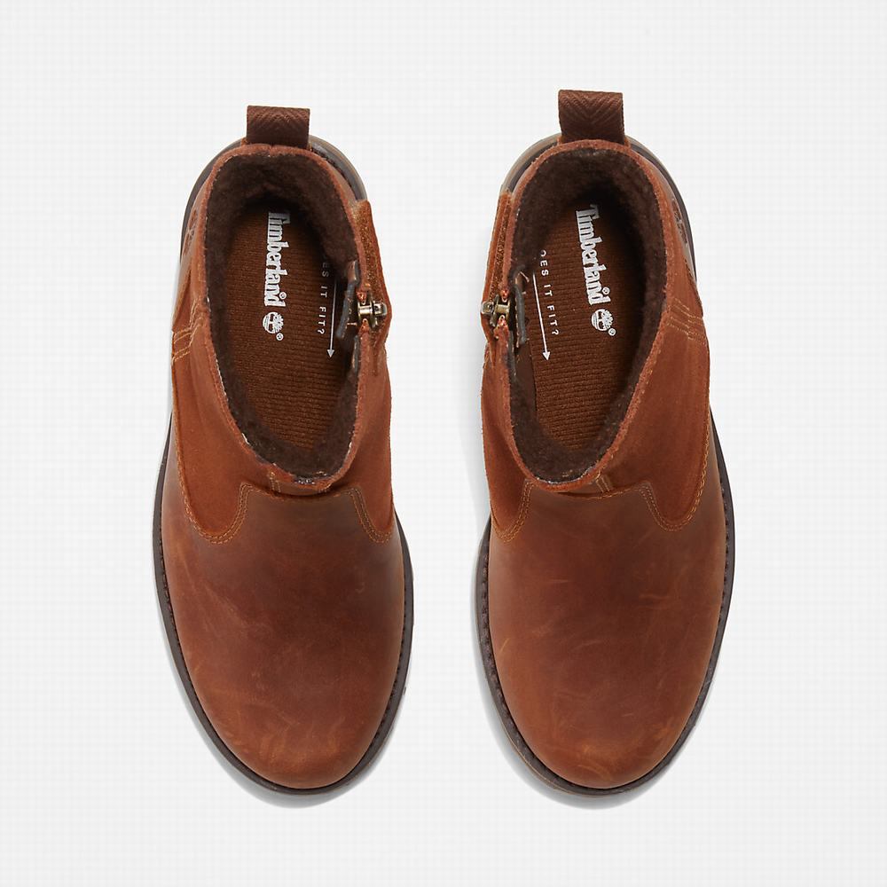 Dětské Zimní Boty Timberland Courma Podšité Hnědé | TI53206-910