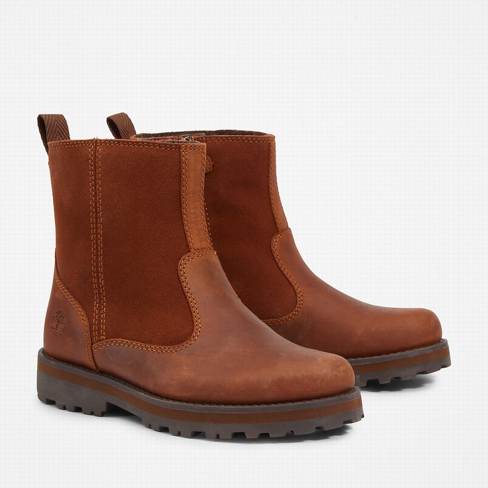 Dětské Zimní Boty Timberland Courma Podšité Hnědé | TI53206-910