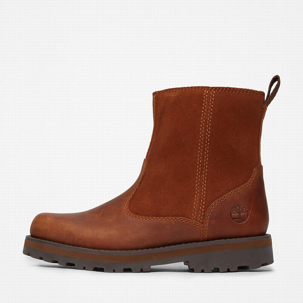 Dětské Zimní Boty Timberland Courma Podšité Hnědé | TI53206-910