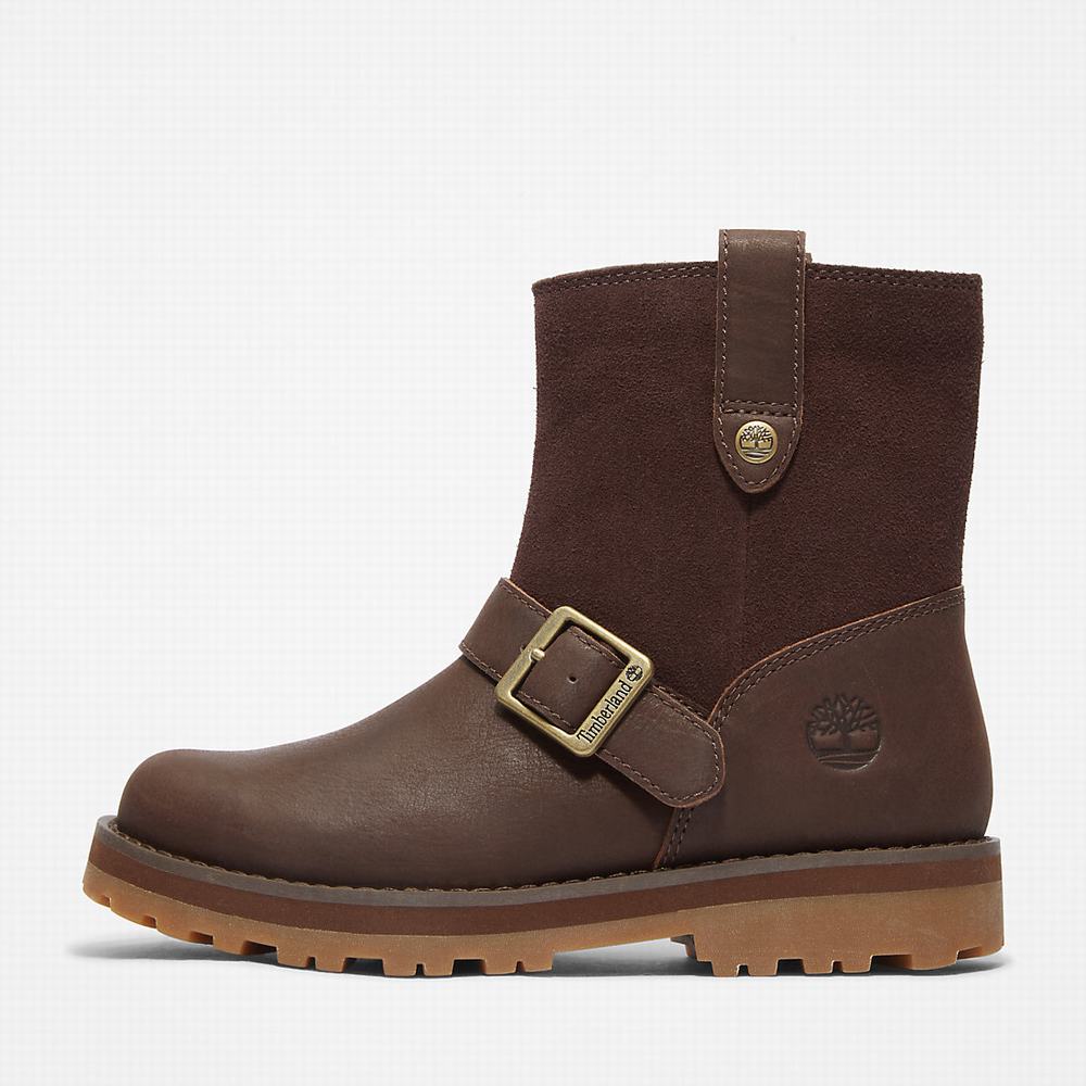 Dětské Zimní Boty Timberland Courma Side-zip Winter Tmavě Hnědé | TI75103-506