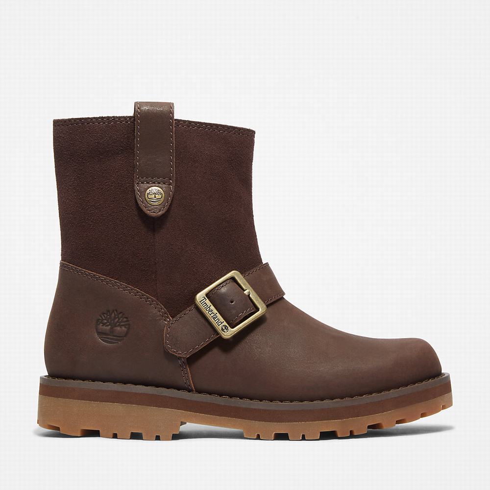 Dětské Zimní Boty Timberland Courma Side-zip Winter Tmavě Hnědé | TI75103-506