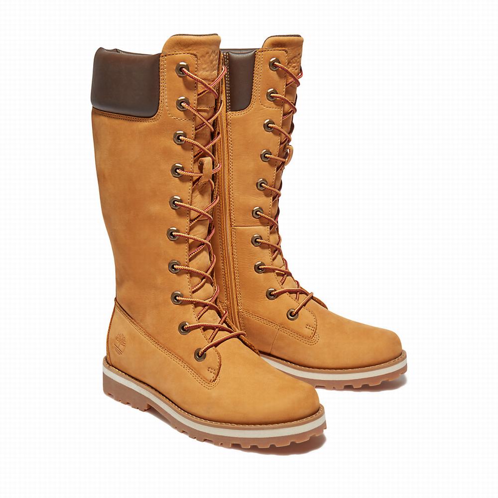 Dětské Zimní Boty Timberland Courma Vysoké Winter Žluté | TI60542-591