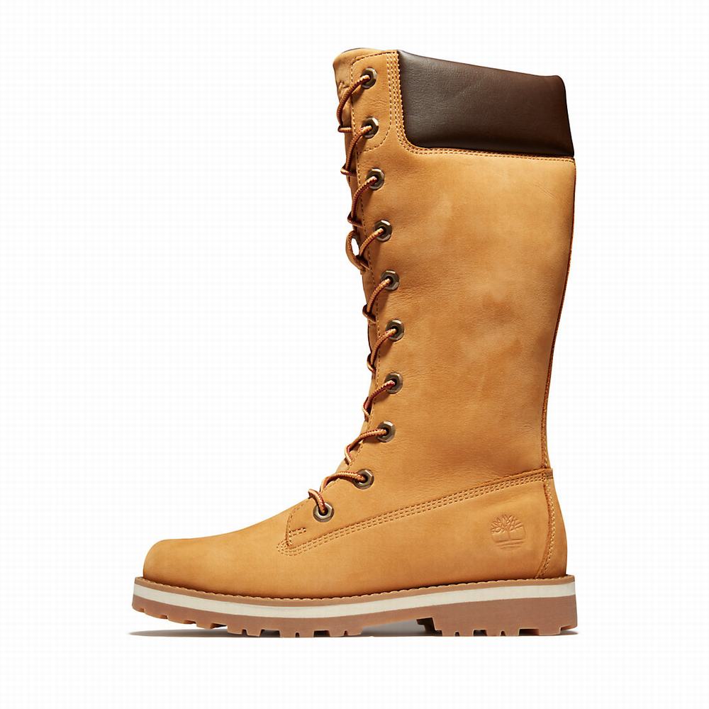 Dětské Zimní Boty Timberland Courma Vysoké Winter Žluté | TI60542-591