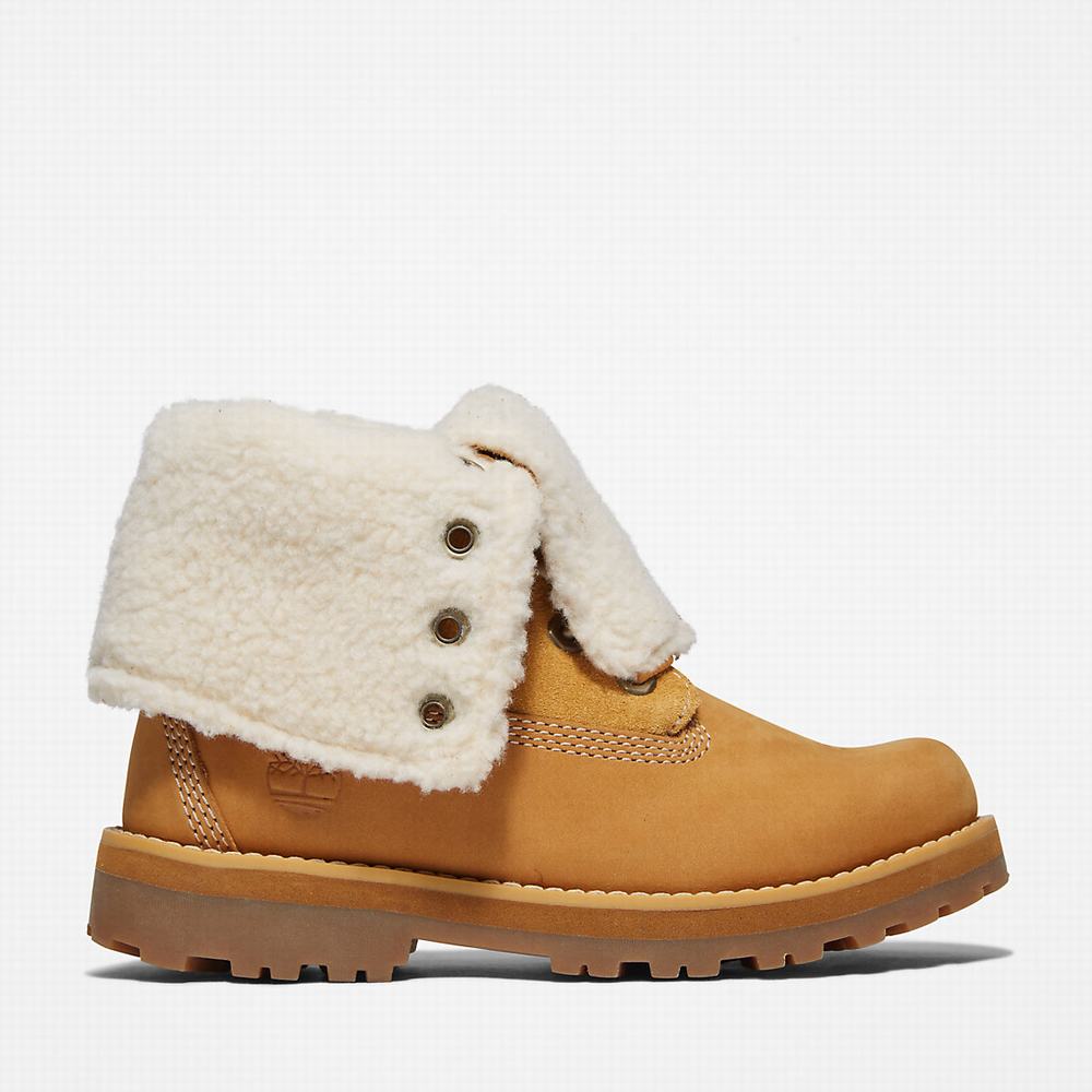 Dětské Zimní Boty Timberland Courma Warm-lined Fold-Down Světle Hnědé | TI84591-834