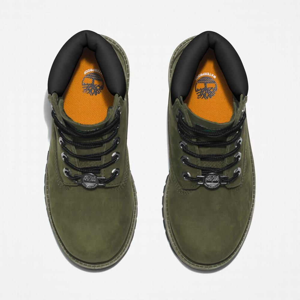 Dětské Zimní Boty Timberland Premium 6-Inch Waterproof Tmavě Zelene | TI01742-532