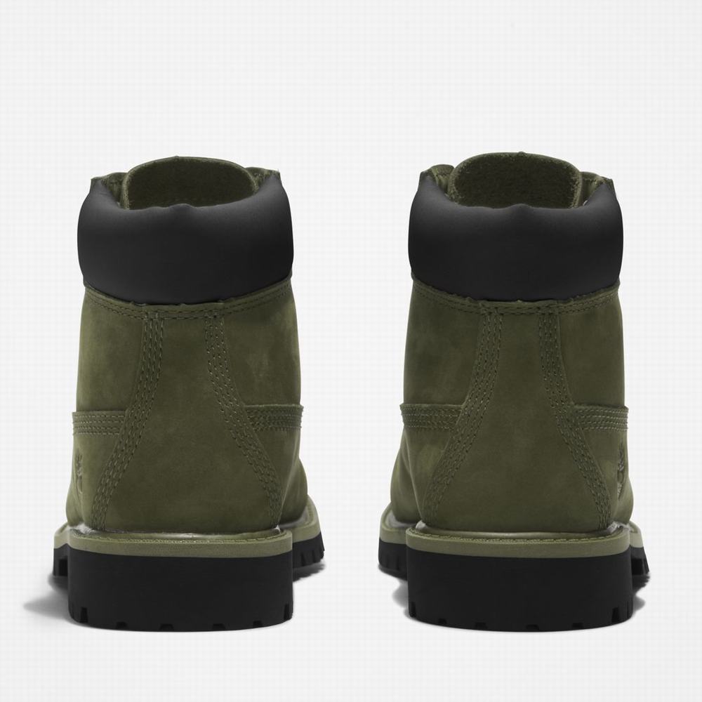 Dětské Zimní Boty Timberland Premium 6-Inch Waterproof Tmavě Zelene | TI01742-532