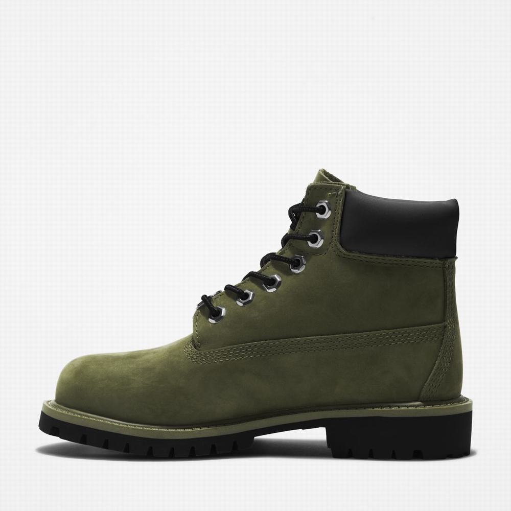 Dětské Zimní Boty Timberland Premium 6-Inch Waterproof Tmavě Zelene | TI01742-532