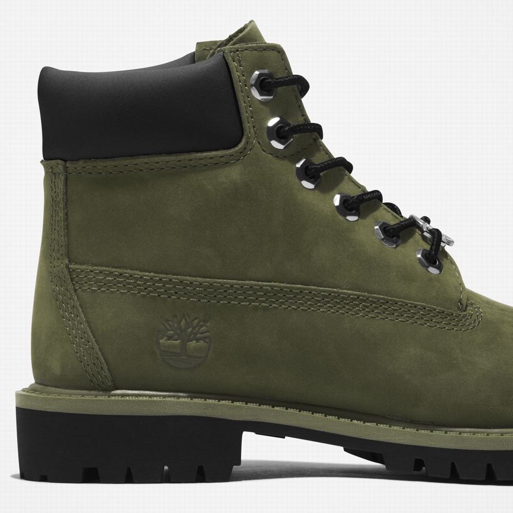 Dětské Zimní Boty Timberland Premium 6-Inch Waterproof Tmavě Zelene | TI01742-532