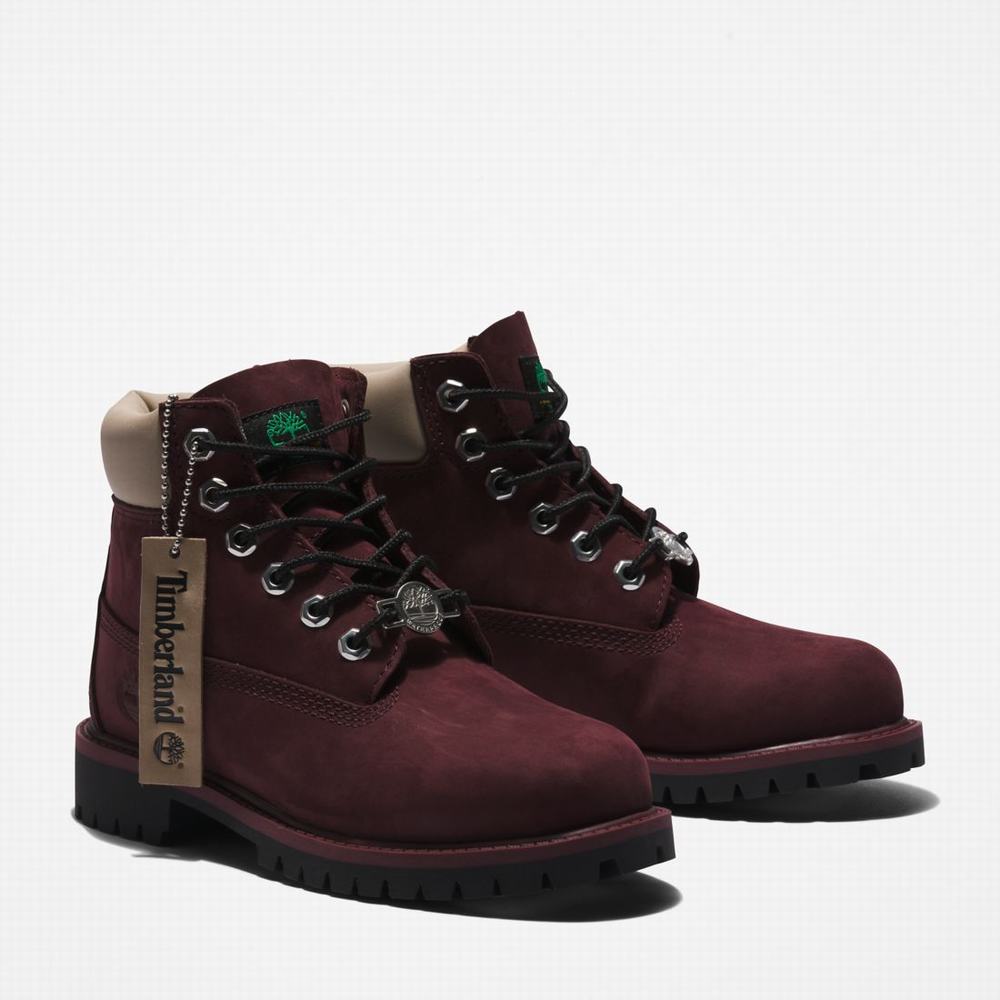 Dětské Zimní Boty Timberland Premium 6-Inch Waterproof Vínové | TI07392-095