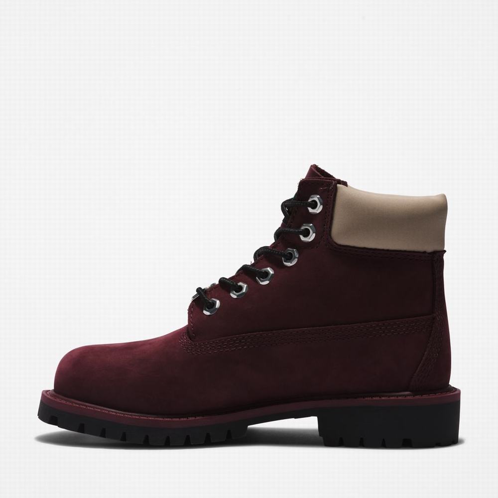 Dětské Zimní Boty Timberland Premium 6-Inch Waterproof Vínové | TI07392-095
