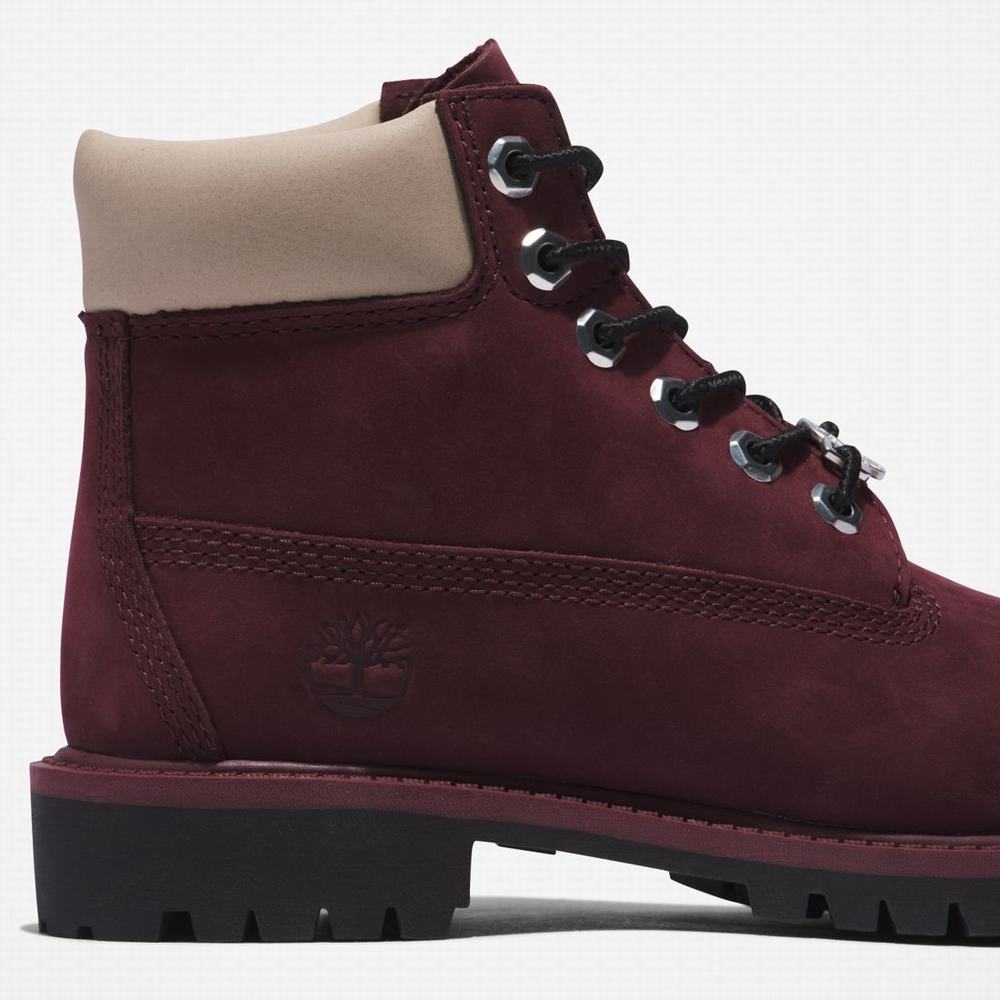 Dětské Zimní Boty Timberland Premium 6-Inch Waterproof Vínové | TI07392-095