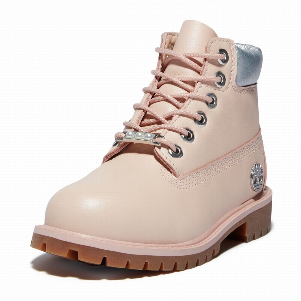 Dětské Zimní Boty Timberland Premium 6-Inch Waterproof Světle Růžové | TI12539-460
