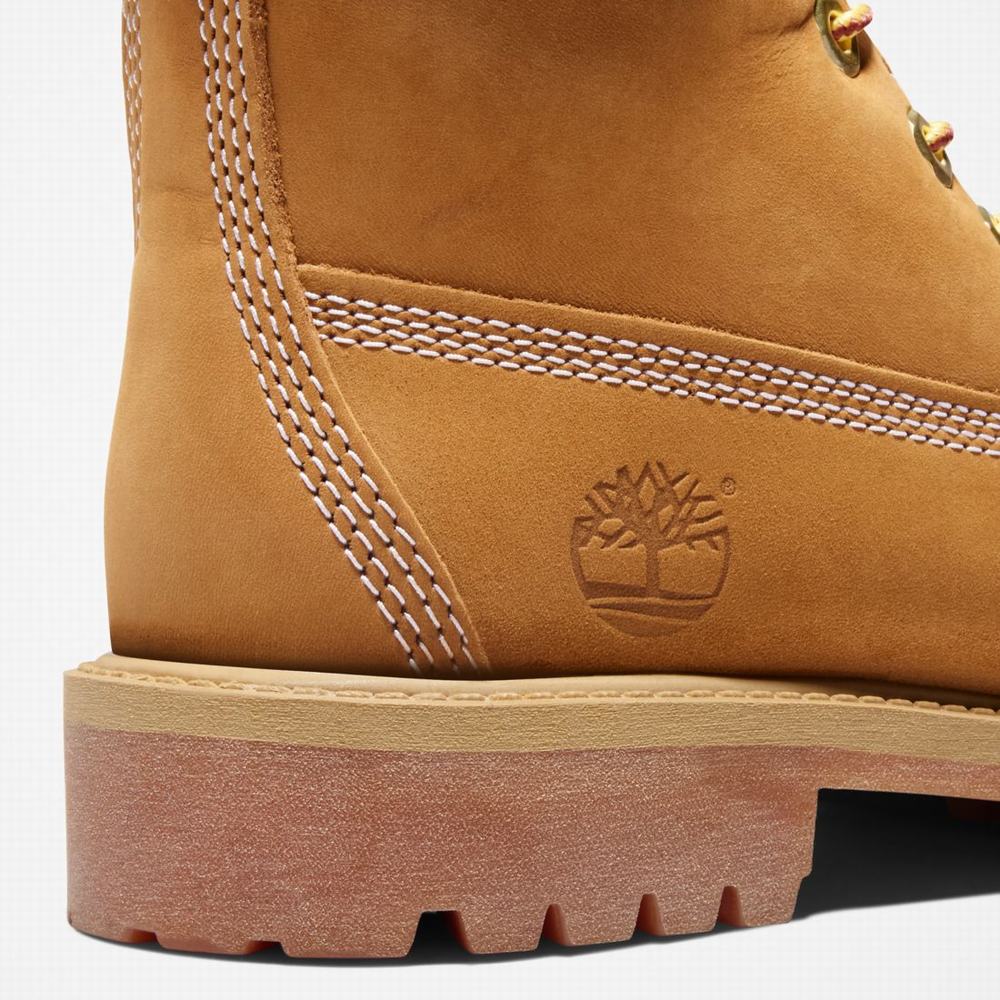 Dětské Zimní Boty Timberland Premium 6-Inch Waterproof Hnědé Žluté | TI54836-542