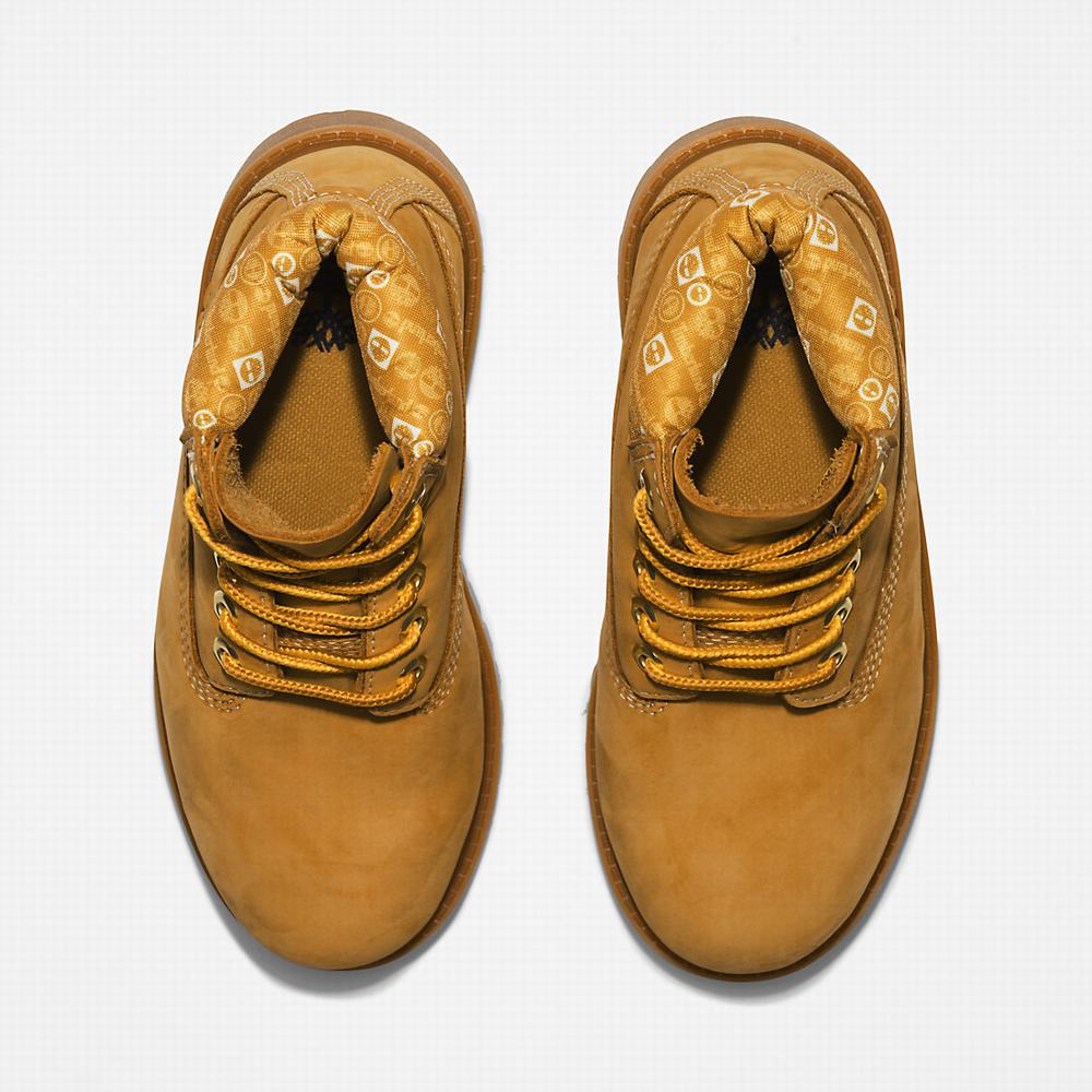 Dětské Zimní Boty Timberland Premium 6 Inch Žluté Bílé | TI83427-398