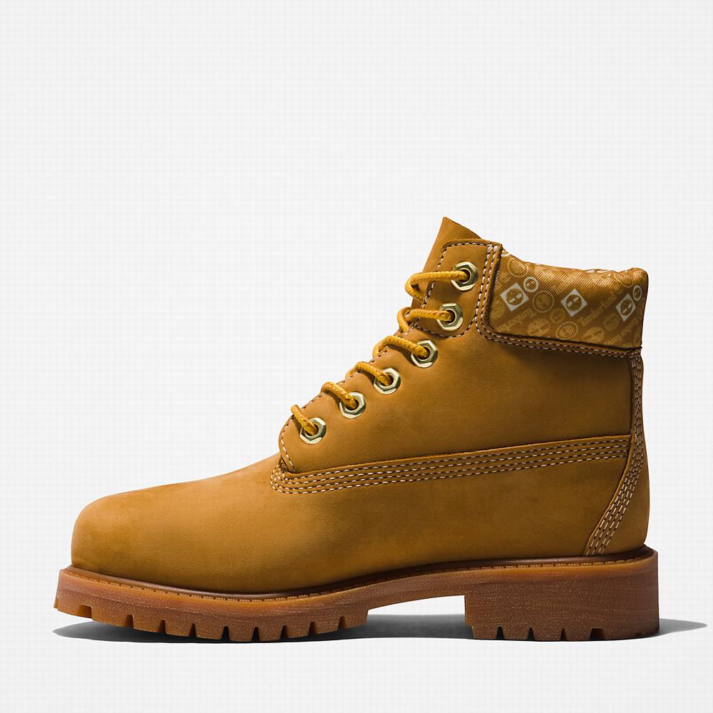 Dětské Zimní Boty Timberland Premium 6 Inch Žluté Bílé | TI83427-398