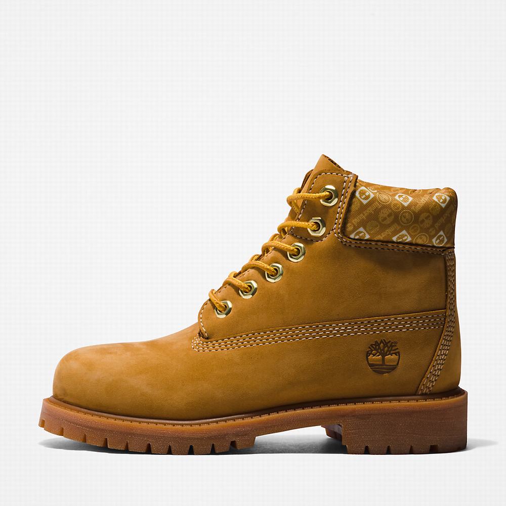 Dětské Zimní Boty Timberland Premium 6 Inch Žluté Bílé | TI83427-398