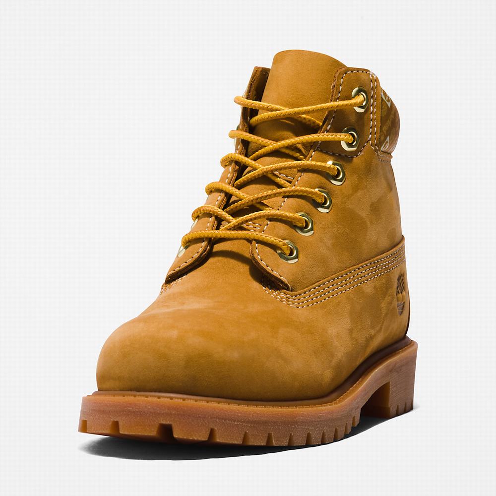 Dětské Zimní Boty Timberland Premium 6 Inch Žluté Bílé | TI83427-398