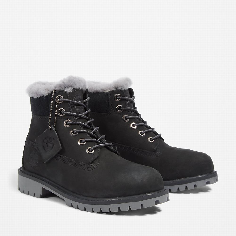 Dětské Zimní Boty Timberland Premium 6 Inch Winter Černé | TI85091-291