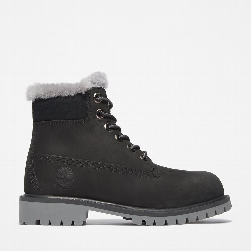 Dětské Zimní Boty Timberland Premium 6 Inch Winter Černé | TI85091-291