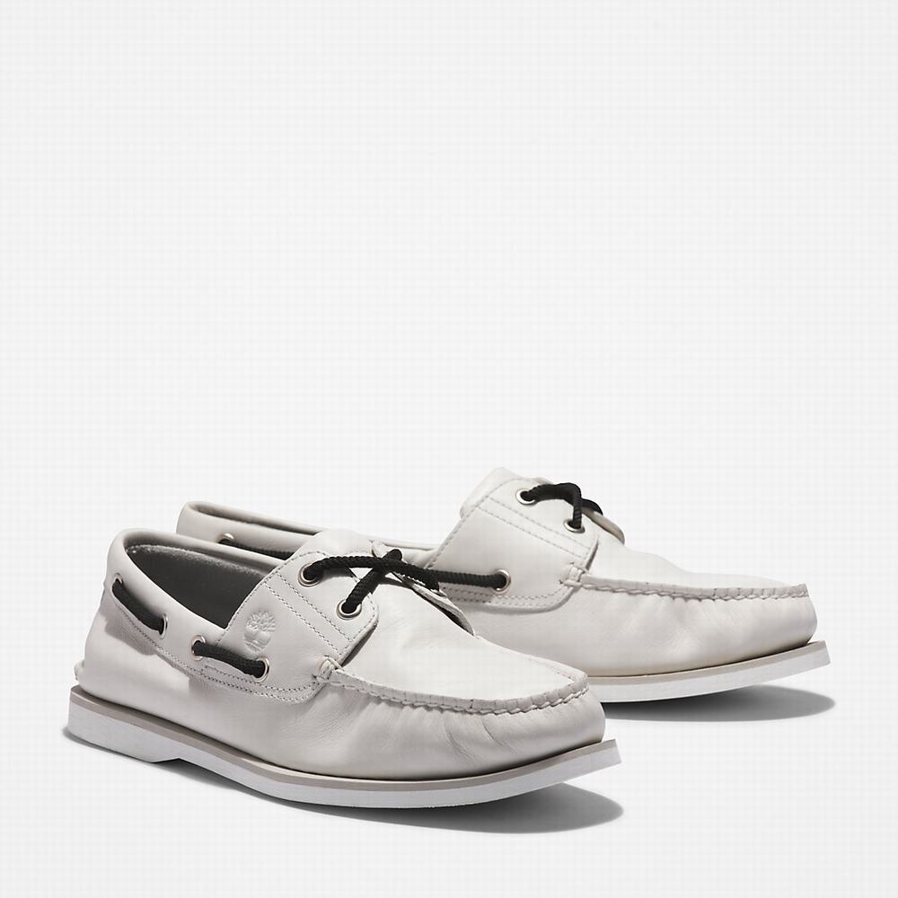 Pánské Boty Sebago Timberland 2-Eye Classic Bílé | TI12645-840