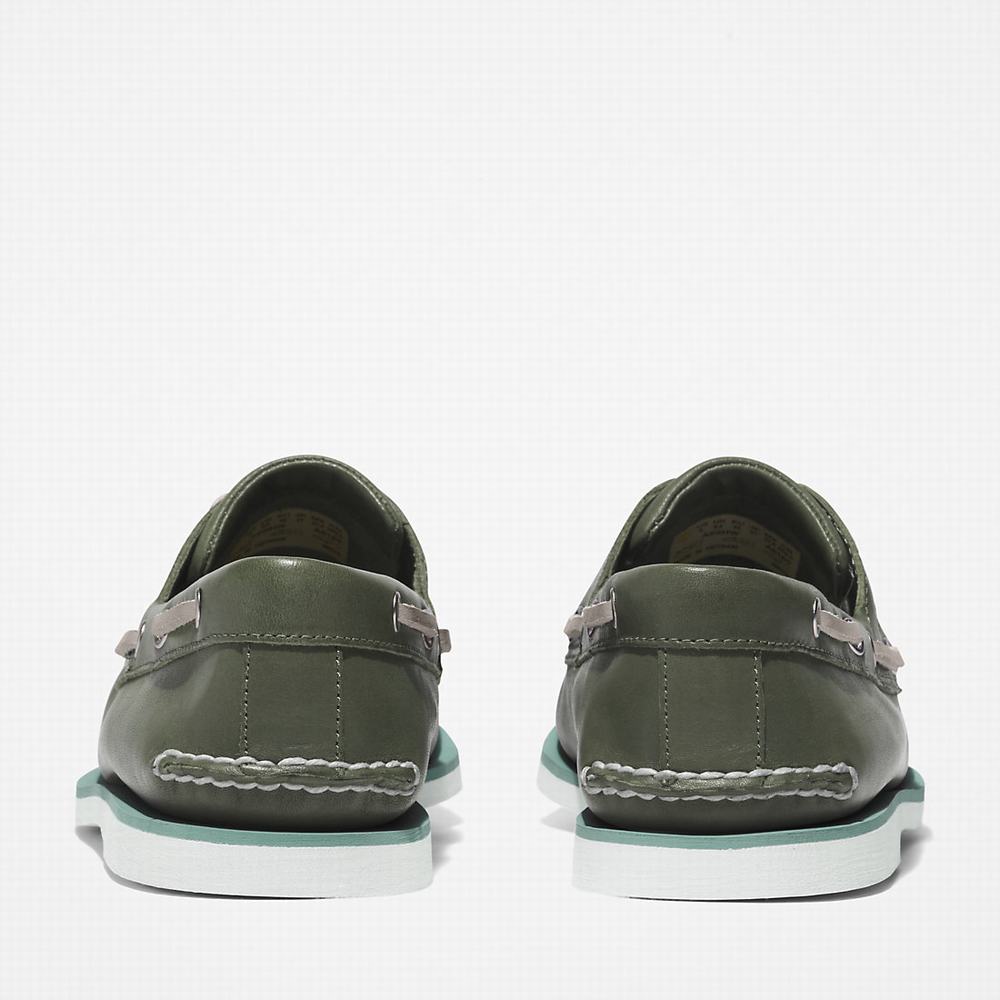 Pánské Boty Sebago Timberland 2-Eye Classic Tmavě Zelene | TI21486-562
