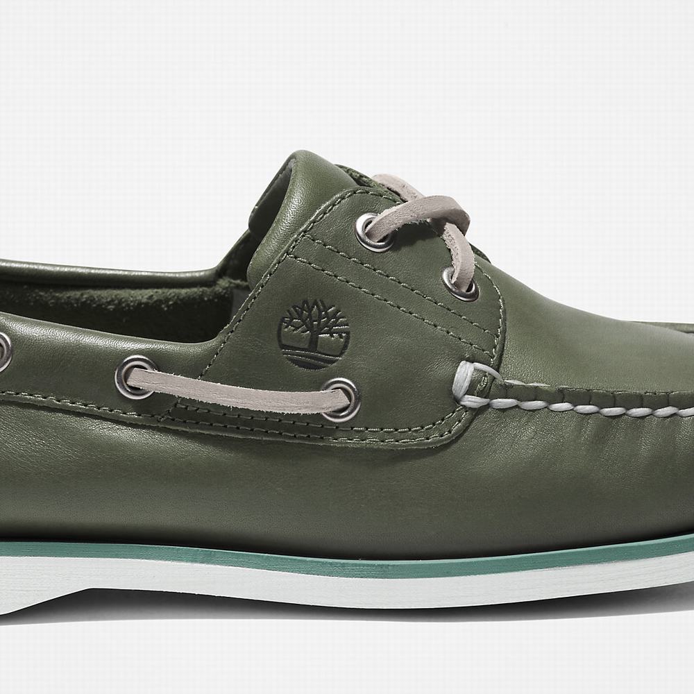 Pánské Boty Sebago Timberland 2-Eye Classic Tmavě Zelene | TI21486-562