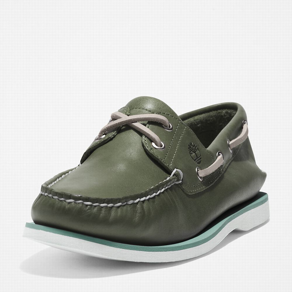 Pánské Boty Sebago Timberland 2-Eye Classic Tmavě Zelene | TI21486-562