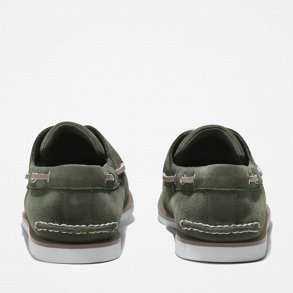 Pánské Boty Sebago Timberland 2-Eye Classic Tmavě Zelene | TI51290-814
