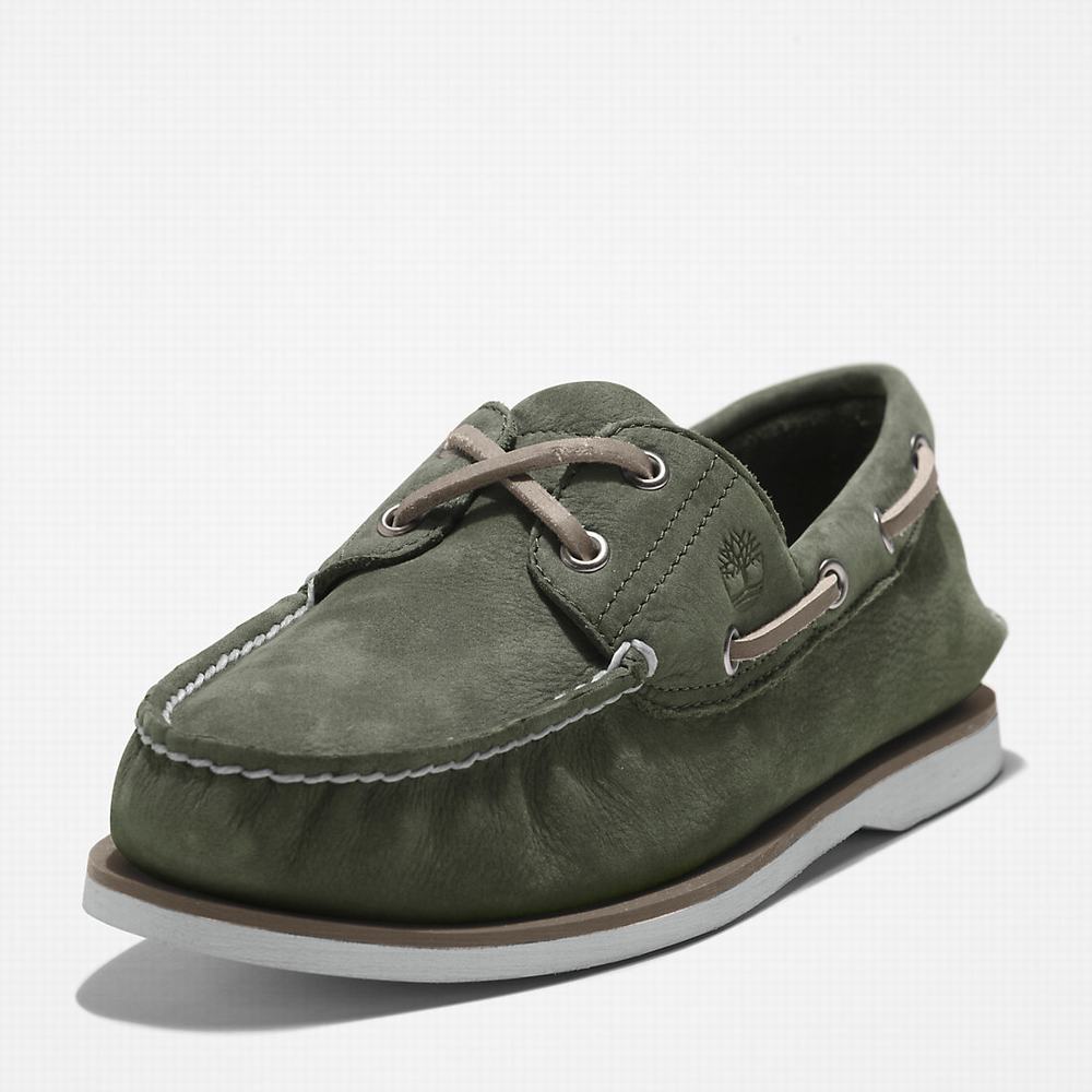 Pánské Boty Sebago Timberland 2-Eye Classic Tmavě Zelene | TI51290-814