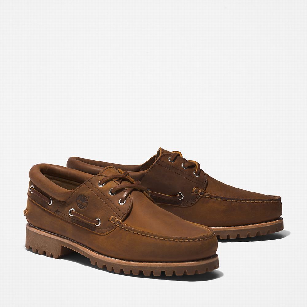 Pánské Boty Sebago Timberland 3-Eye Lug Handsewn Světle Hnědé | TI38702-690