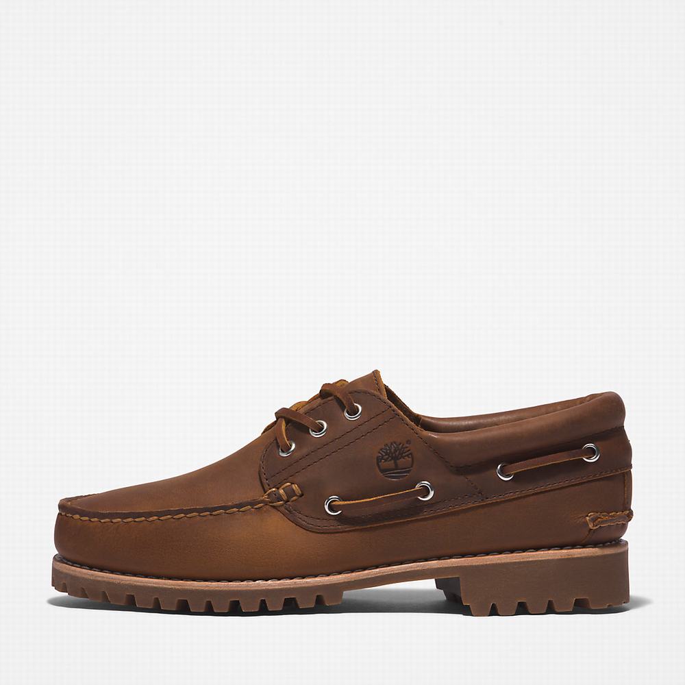 Pánské Boty Sebago Timberland 3-Eye Lug Handsewn Světle Hnědé | TI38702-690