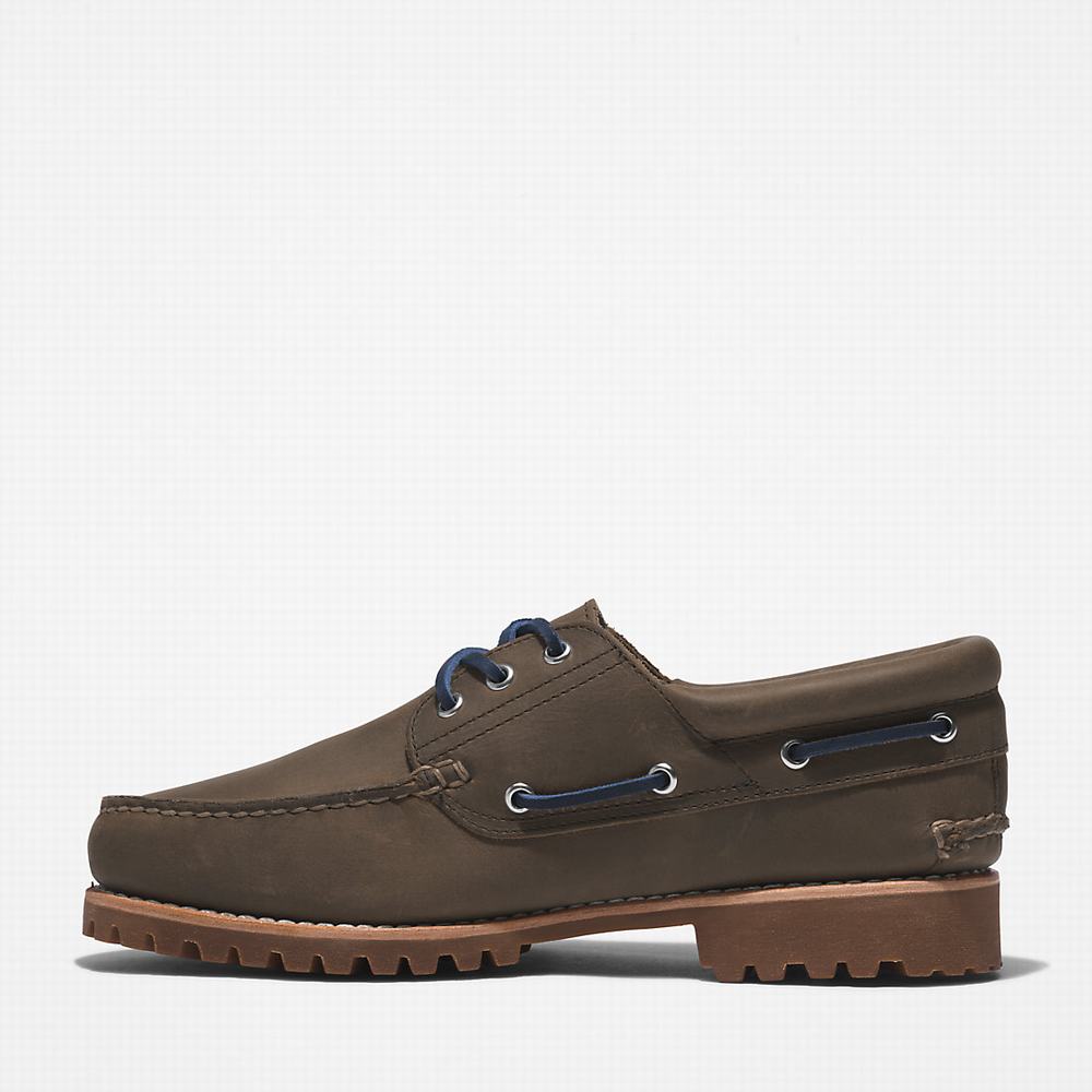 Pánské Boty Sebago Timberland 3-Eye Lug Handsewn Zelene | TI46573-517