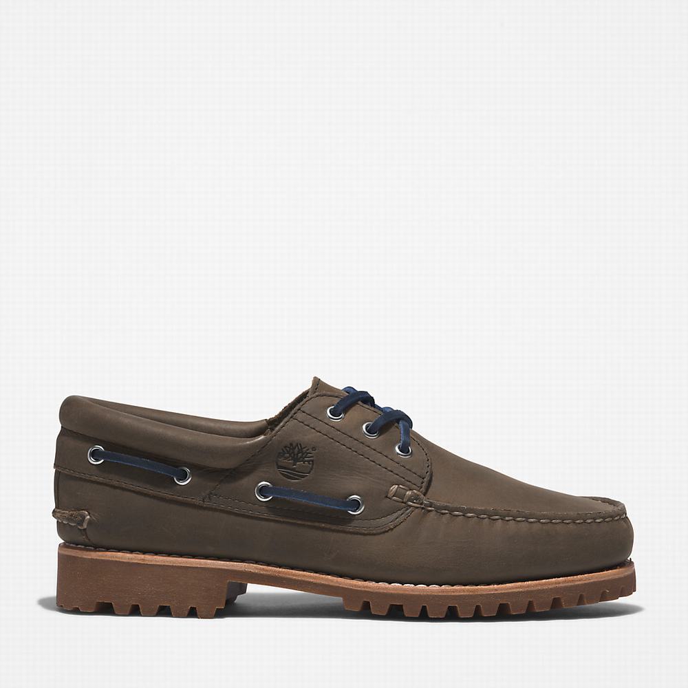 Pánské Boty Sebago Timberland 3-Eye Lug Handsewn Zelene | TI46573-517
