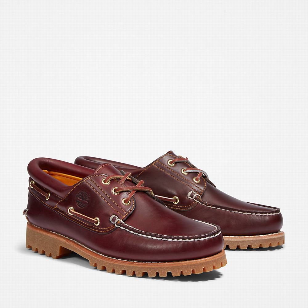 Pánské Boty Sebago Timberland Authentic 3-Eye Vínové | TI56730-289