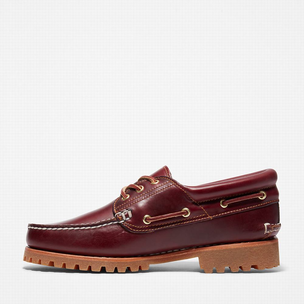 Pánské Boty Sebago Timberland Authentic 3-Eye Vínové | TI56730-289