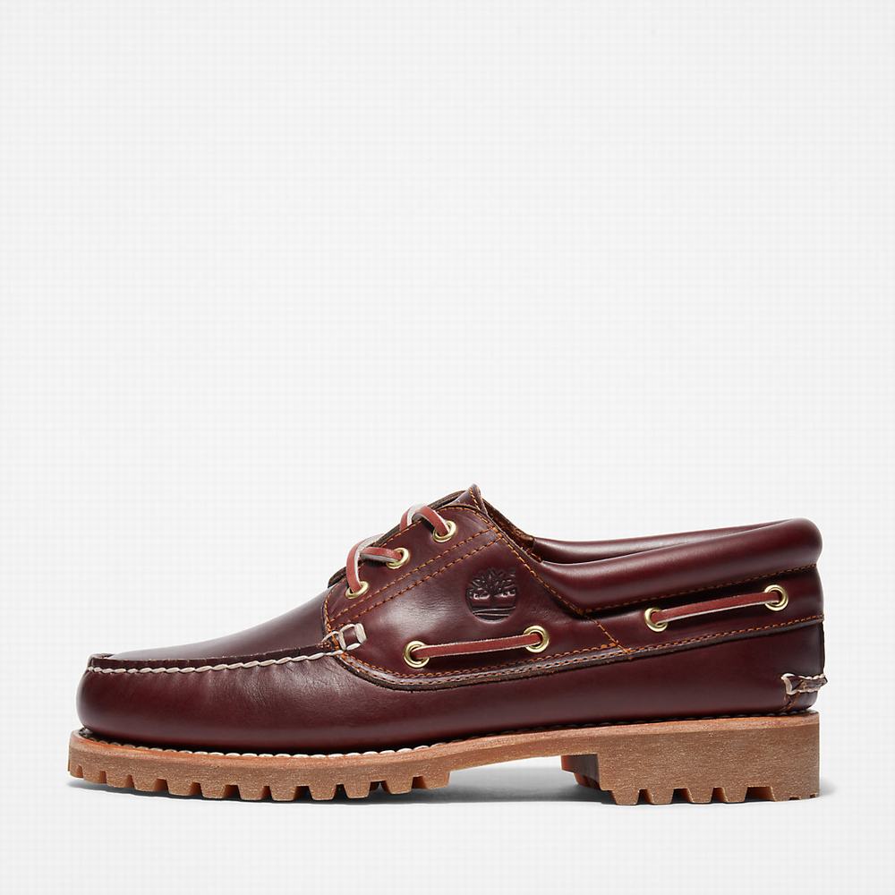 Pánské Boty Sebago Timberland Authentic 3-Eye Vínové | TI56730-289