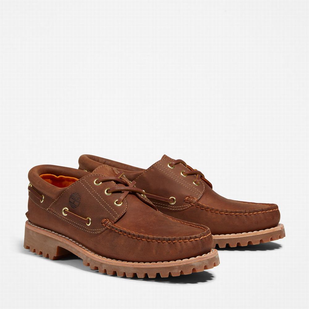 Pánské Boty Sebago Timberland Authentic 3-Eye Světle Hnědé | TI74695-453