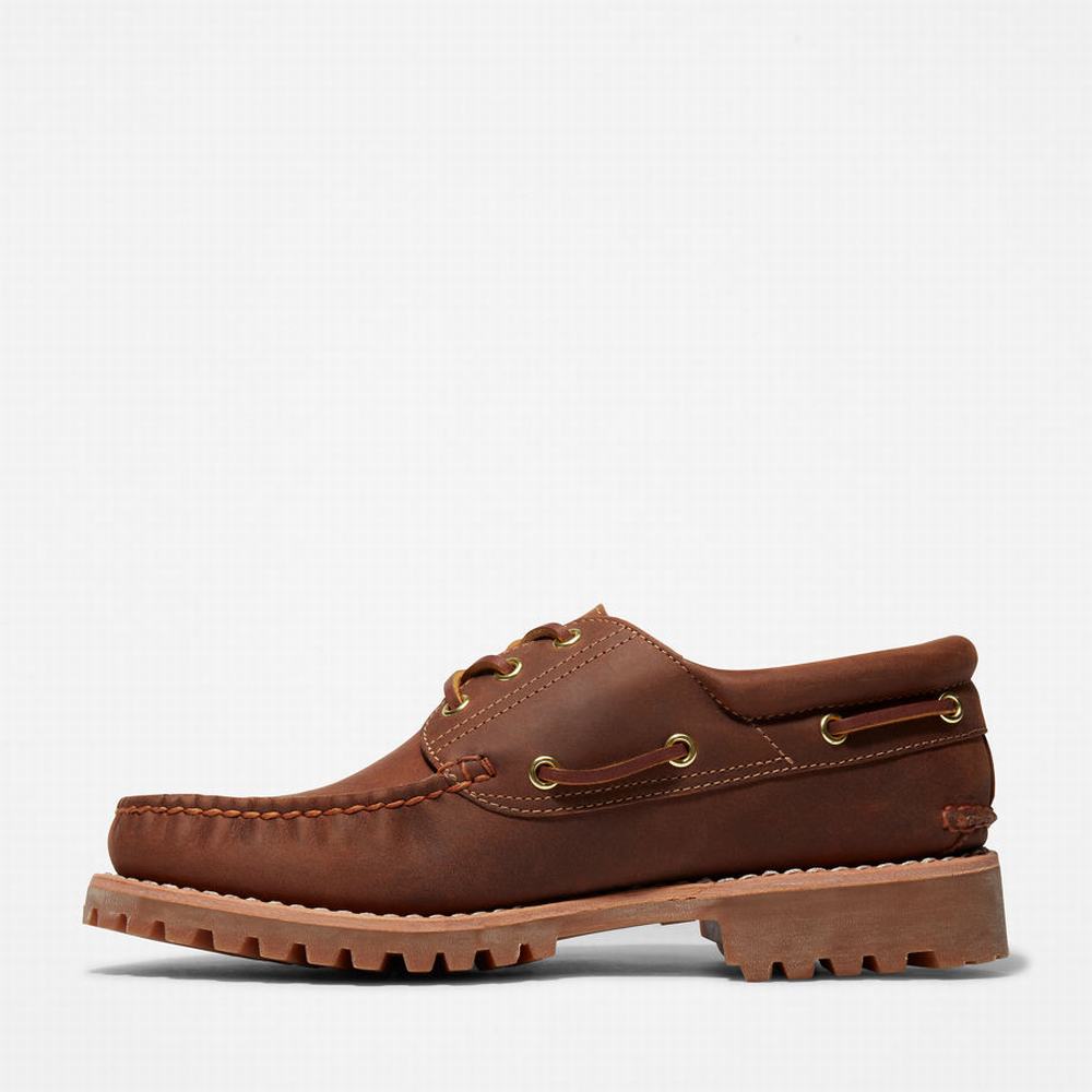 Pánské Boty Sebago Timberland Authentic 3-Eye Světle Hnědé | TI74695-453