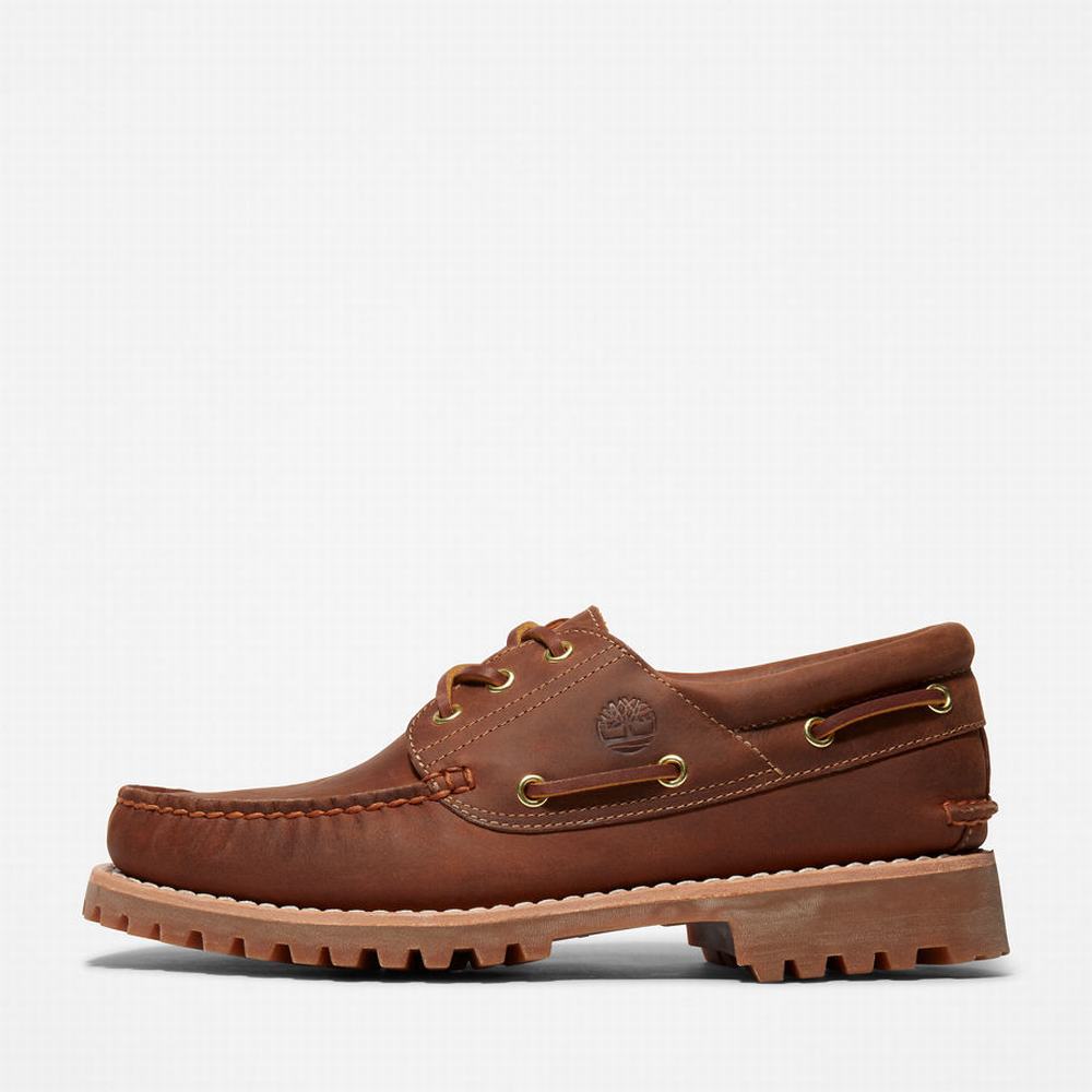 Pánské Boty Sebago Timberland Authentic 3-Eye Světle Hnědé | TI74695-453