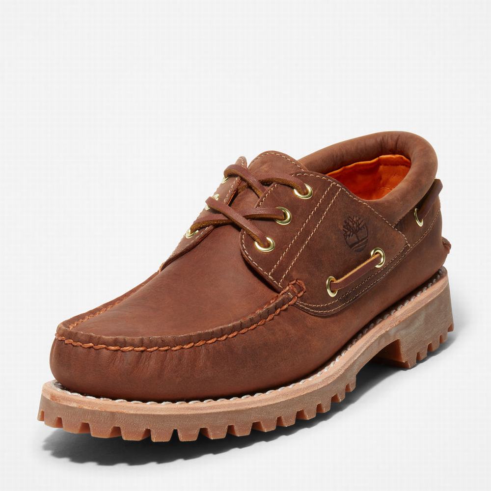 Pánské Boty Sebago Timberland Authentic 3-Eye Světle Hnědé | TI74695-453