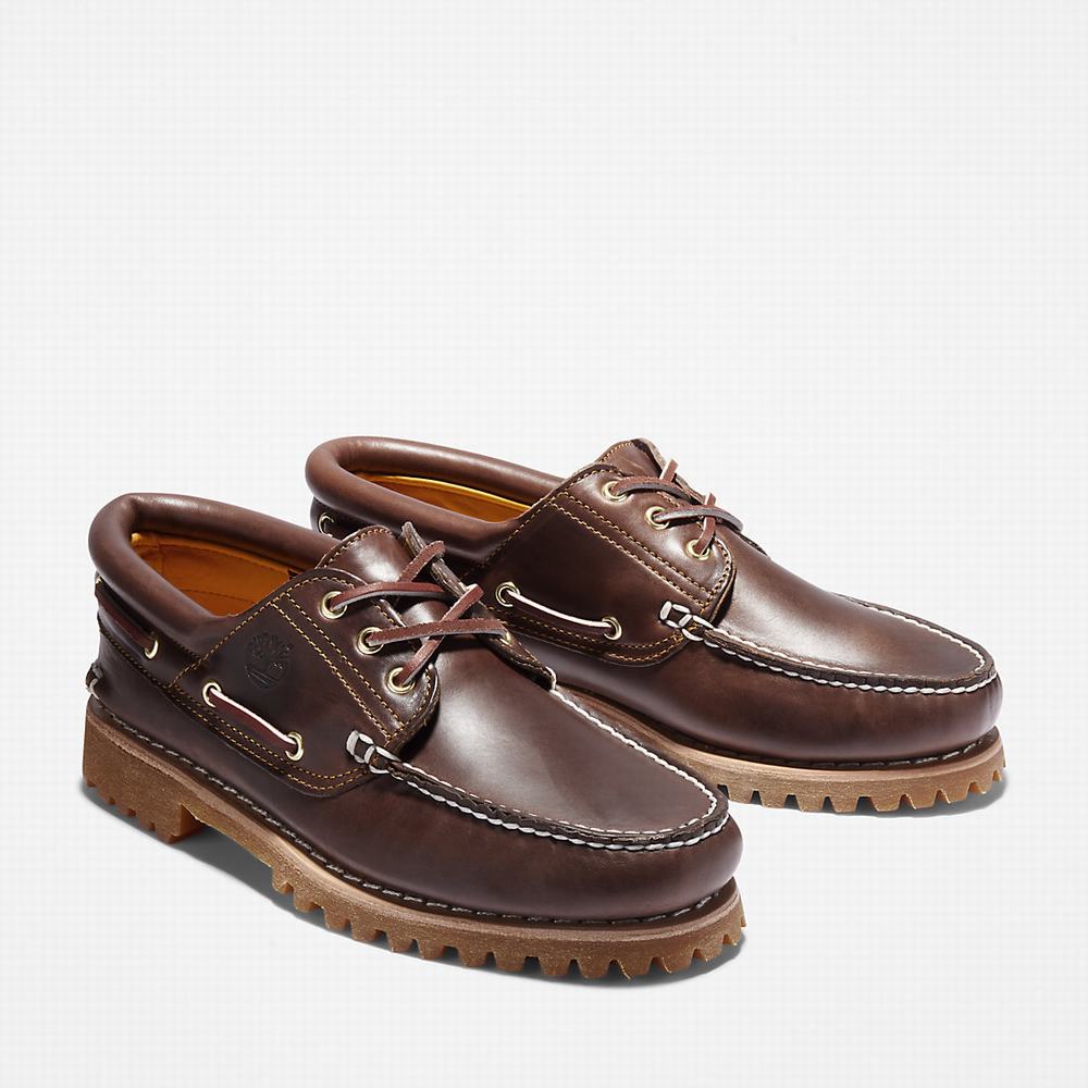 Pánské Boty Sebago Timberland Authentic 3-Eye Hnědé | TI95341-671