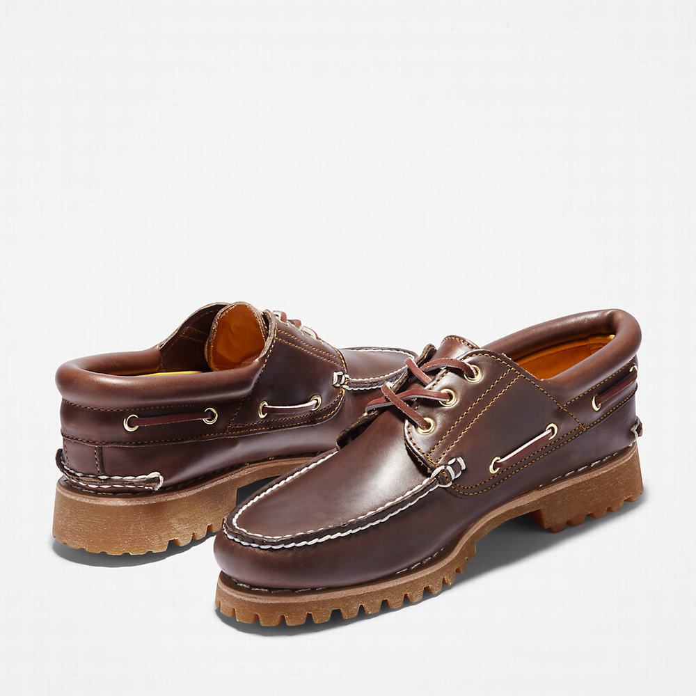 Pánské Boty Sebago Timberland Authentic 3-Eye Hnědé | TI95341-671