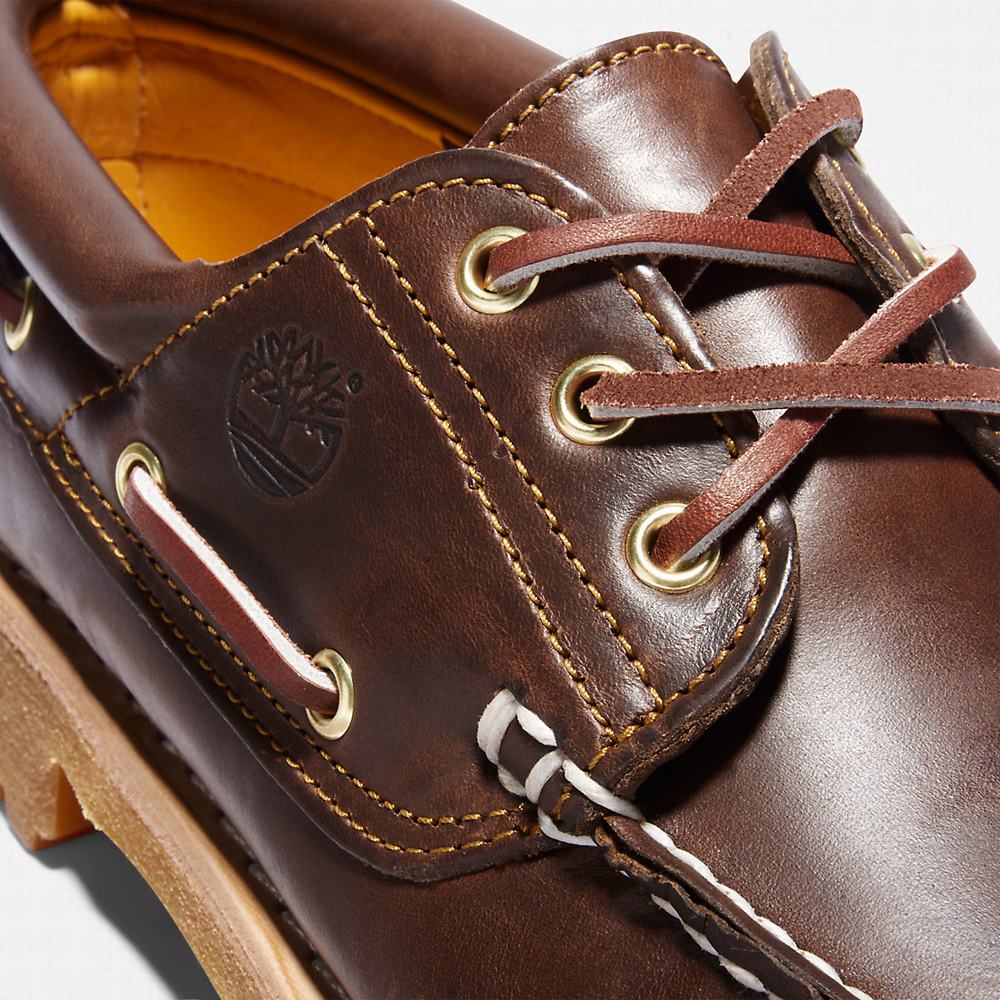 Pánské Boty Sebago Timberland Authentic 3-Eye Hnědé | TI95341-671