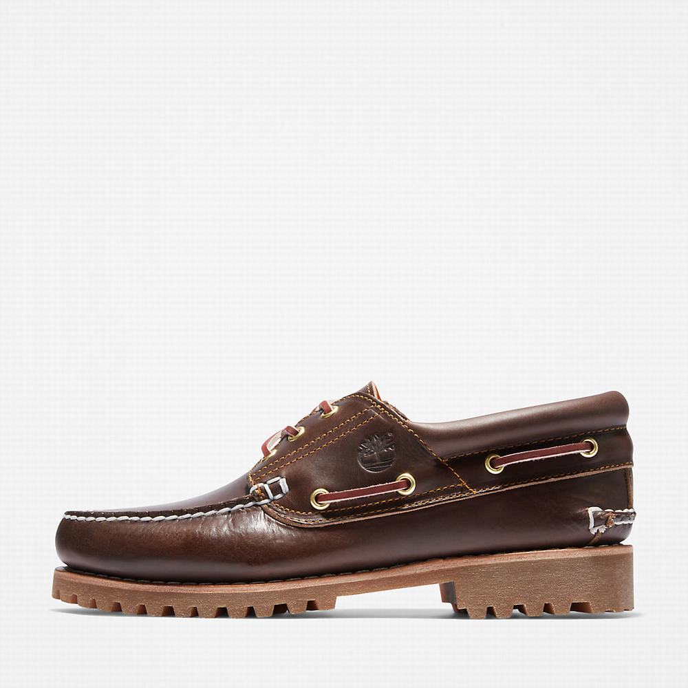 Pánské Boty Sebago Timberland Authentic 3-Eye Hnědé | TI95341-671