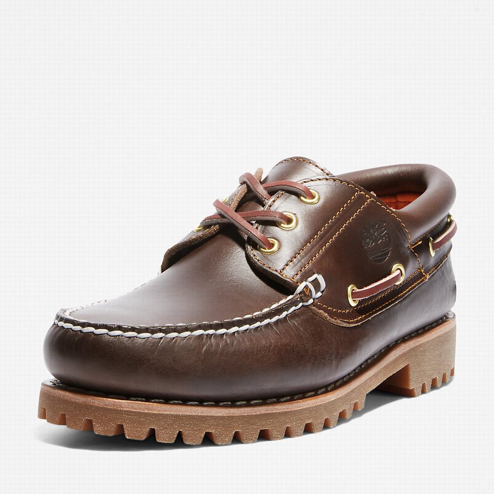 Pánské Boty Sebago Timberland Authentic 3-Eye Hnědé | TI95341-671