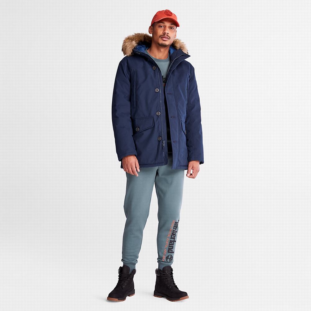 Pánské Bundy Parka Timberland Boundary Peak Waterproof Insulated Tmavě Blankyt | TI19724-345