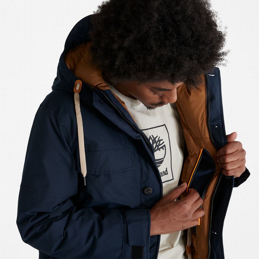 Pánské Bundy Parka Timberland Expedition Field Tmavě Blankyt | TI16035-258